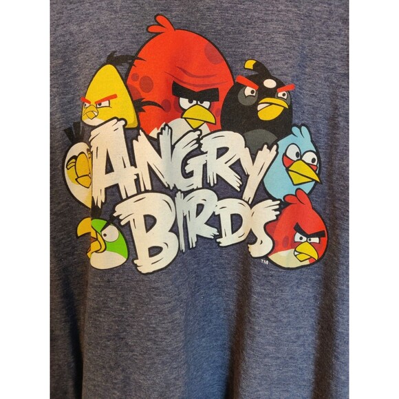 Angry Birds Phone App Smart Phone Video Game Gray T-Shirt Tee Shirt 2XL - Picture 4 of 5